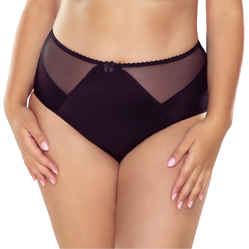Vivisence smooth lace high waisted briefs 1056, Black