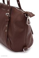 Vivisence Shoulder Bag T0045 Women Polyurethane Everyday Handbag, dark brown