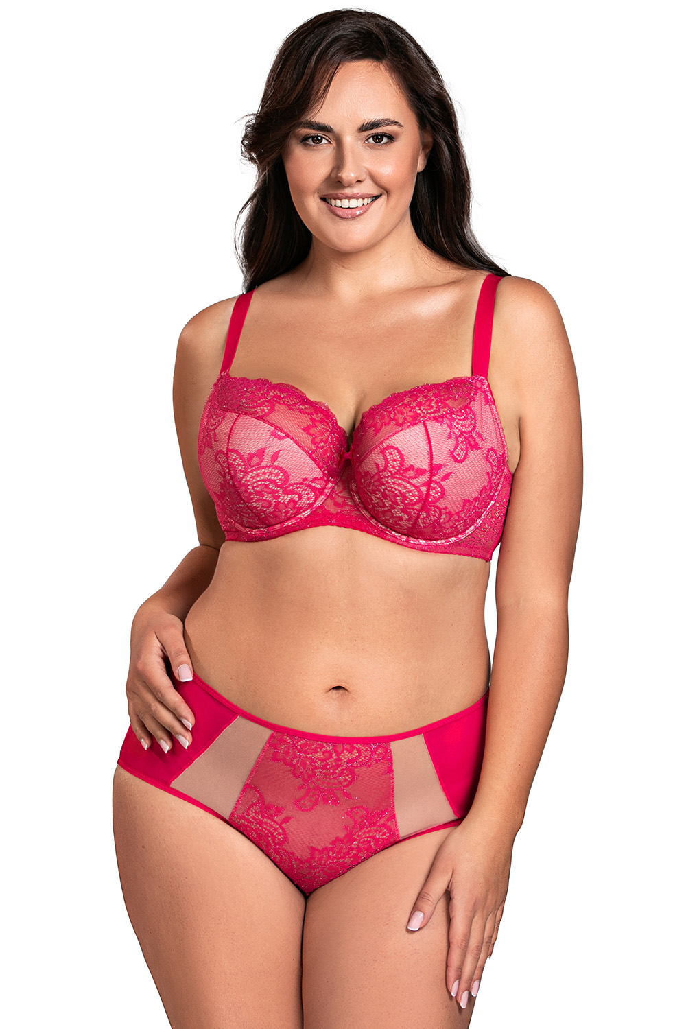 Vivisence Femme Soutien-Gorge Semi-Rembourré Subtil Et Charmant 1045, fuchsia