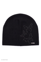 Vivisence Damen Mütze Beanie Strickmütze Acryl Viskose, schwarz