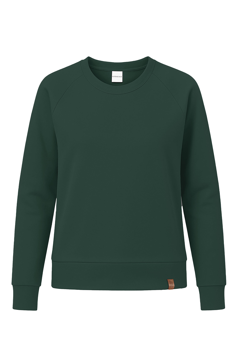 Vivisence Femme Sweat Col Rond Maille Douce Confort Toute La Journée, vert