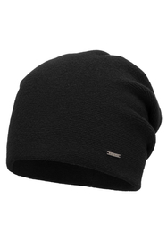 Vivisence Bonnet Femme En Laine Plissé Doublé Polaire Confort Quotidien 7085, noir
