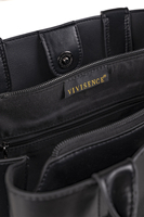 Vivisence Damen Handtasche 3 Kammern Stil und Komfort für Jeden Tag, Schwarz