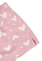 Vivisence Pyjama Femme Jersey Coton Doux Col En V Confort Nuit Manches Courtes, rose clair