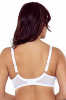 Vivisence Womens Lace Underwire Bra With Soft Cups Adjustable Straps Mesh Details Ideal For Everyday Wear, white