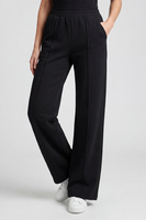 Vivisence Femme Pantalon De Survêtement Pli Devant Taille Élastique Confort, noir