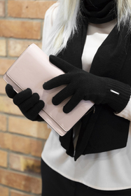 Vivisence Women's Gloves Winter Soft And Warm Ideal For Cold Weather 7202, black