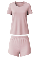 Vivisence Women's Pyjama Set Viscose Short Sleeve Elastic Waistband 2042,