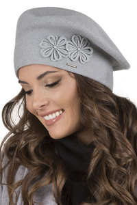 Vivisence Béret Femme Hiver Épais Et Chaud Idéal Pour Les Journées Froides 7007, gris clair