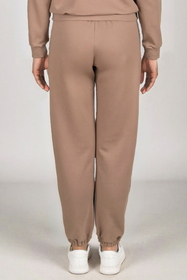 Vivisence Pantalon De Survêtement Femme Confortable Ceinture Élastique Poignets Côtelés Poches Latérales Tissu Doux Coton Mélangé Pour Détente Maison Sport Look Quotidien 9104,