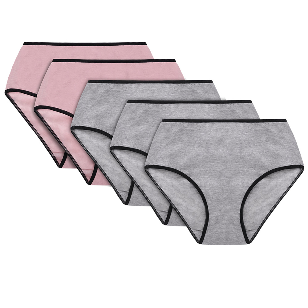 Vivisence Culotte Classique Slip pour Femme Lot de 5 Figi Silhouette Élégante 4016, bande noire: mix3 5-pack