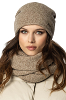 Vivisence Damen Mütze Winter Warmem Wollgarn Klassische Herbst Wintermütze 7087, beige Melange