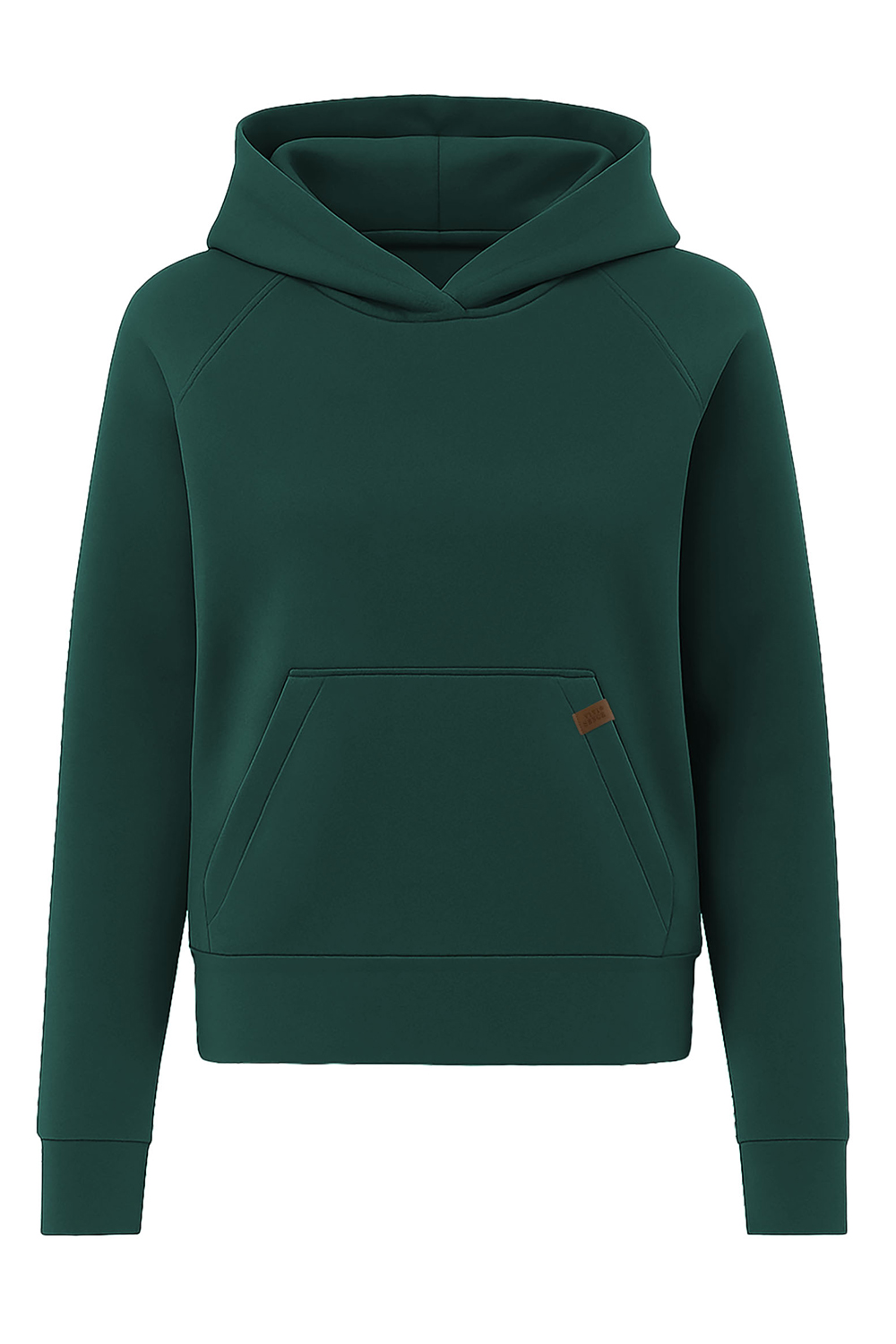 Vivisence Women Hoodie Sweatshirt Cotton Hood Pocket Casual Sportswear 9003, green