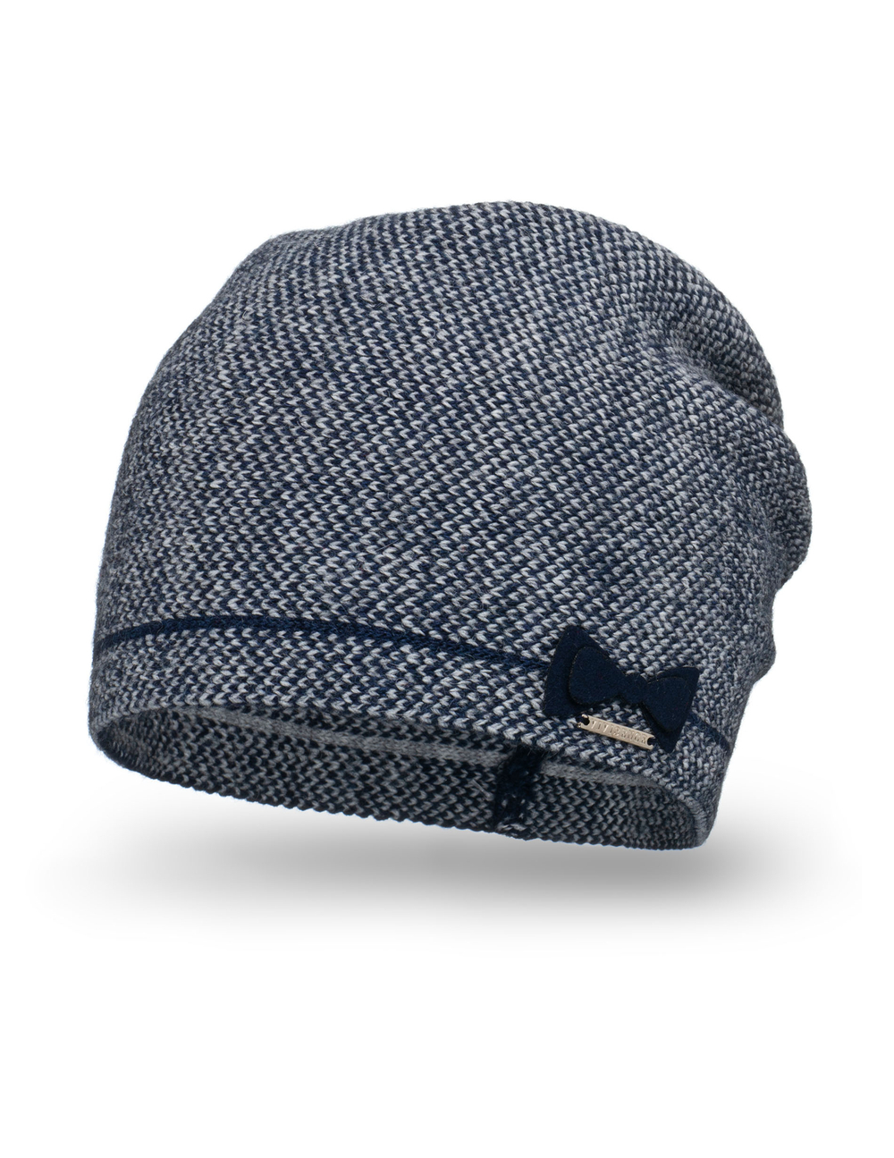 Vivisence Women's Winter Hat Knitted Warm With Wool Elegant Design 7003, dark blue