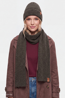 Vivisence Damen Beanie mit Umschlag für kalte Tage, braun