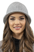 Vivisence Chapeau Femme Hiver Classique En Fil Chaud Idéal Pour Offrir 7044, gris clair