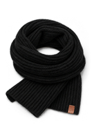 Vivisence Damen Rippstrickschal mit Wolle, schwarz