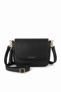 Vivisence Women Shoulder Bag Adjustable Strap Magnetic Snap For Everyday Wear, Black