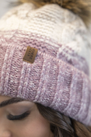 Vivisence Women's Pom Pom Hat Fleece Lined Perfect Fit For Cold Days 70101, Pink