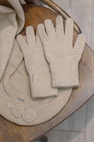 VIVISENCE Damen Winter Handschuhe aus Wolle Ideal für Kaltes Wetter 7201, beige