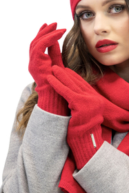 Vivisence Women's Gloves Winter Soft And Warm Ideal For Cold Weather 7202, red