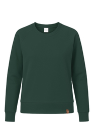 Vivisence Womens Sweatshirt Cotton Long Sleeve Everyday Loungewear 9004, green