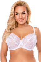 Vivisence underwired lace sheer non padded bra 1052, white