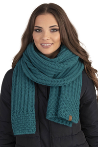 Vivisence Damen Schal Strick Klassisch Warm Weich Winter Alltagslook 7016S, dunkeltürkis