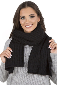 Vivisence Women's Winter Scarf Soft And Warm For Cold Days 7015S, black