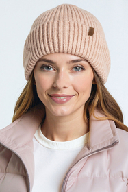 Vivisence Damen Mütze Schal Set Mit Merinowolle Für Wärme Und Stil Täglich, Beige