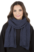 Vivisence Women's Winter Scarf Soft And Warm For Cold Days 7015S, dark blue