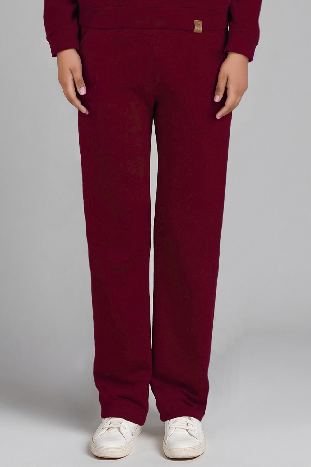 Vivisence Pantalon De Survêtement Femme Confortable Taille Élastique Jambes Larges Poches Latérales Tissu Doux Coton Mélangé Pour Sport Maison Balade Détente Quotidienne 9102, bordeaux