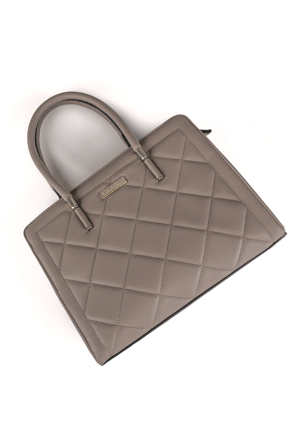 Vivisence Handtaschen Damen Set 2in1 Umhängetasche, Grau