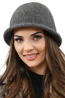 Vivisence Chapeau Femme Hiver Classique En Fil Chaud Idéal Pour Offrir 7044, gris foncé