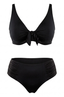 Vivisence Bikini Set Träger Verstellbar Hohem Bund Perfekt Für Strandurlaub 3202, Schwarz
