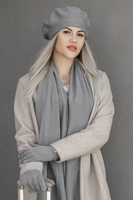 Vivisence Gants Femme Hiver Doux Et Chauds Pour Temps Froid 7202, gris clair