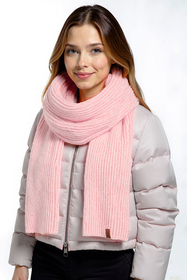 Vivisence Femme Ensemble Bonnet Echarpe Hiver Laine Merinos Douce Chaleur, rose
