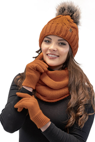 Vivisence Women's Winter Gloves Soft And Warm Ideal For Cold Weather 7014, orange