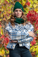 Vivisence Bonnet Femme Coupe Longue Tricoté En Fil Chaud Pour L’Automne 7017, vert