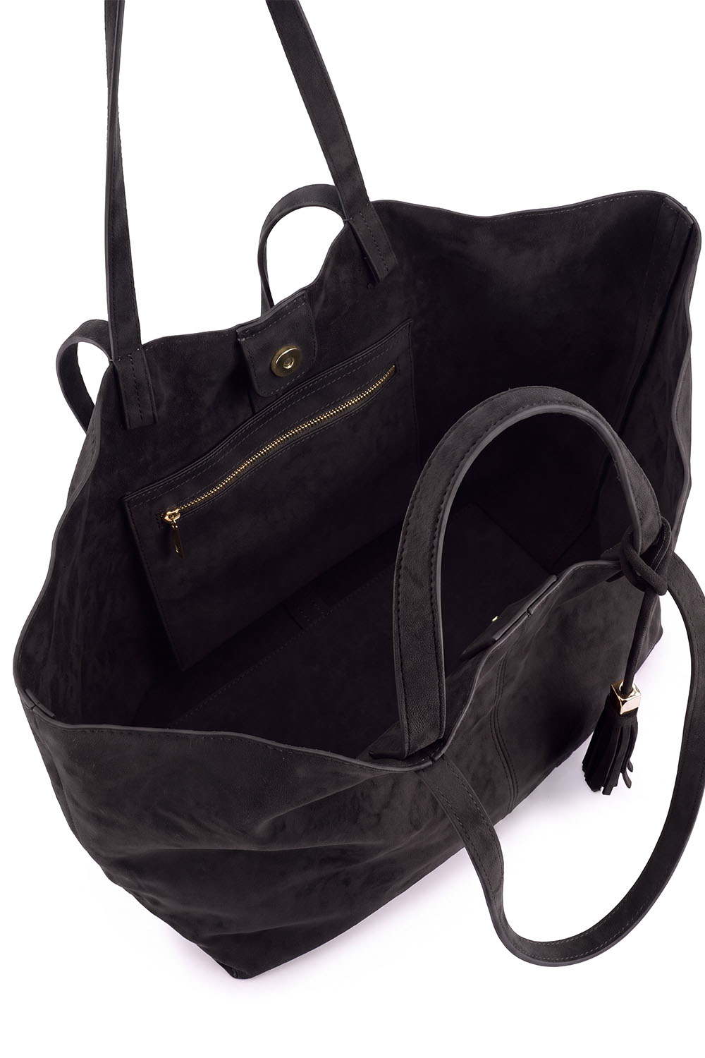 Vivisence sac porté épaule polyester shopper spacieux femme, noir