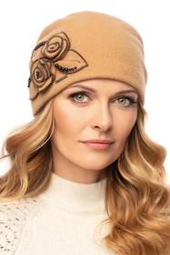 Vivisence Damen Mütze Winter Handgefertigte Herbst Elegante Wintermütze 7068, beige