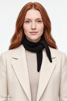 Vivisence women's wool scarf versatile ties comfort cold days, black