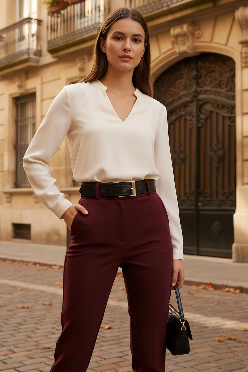 Vivisence Women's Belt Leather with Animal Pattern Perfect For Daily Wear P0002, black