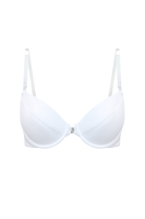 Vivisence Damen Push Up BH Rueckenfrei Mit Silikonband Abnehmbaren Traegern Komfortabler Halt Fuer Abendkleider Und Offene Ruecken, weiß