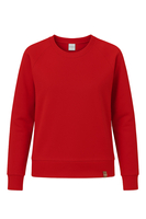 Vivisence Women Crewneck Sweatshirt Soft Knit Pullover Everyday Comfort, red