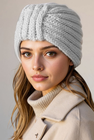 Vivisence Damen Mütze Weicher Merino Baumwollmix Für Komfort, Grau