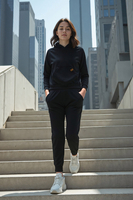 Vivisence Womens Sweatpants Cotton Ribbed Cuffs Loungewear Casual 9103, 