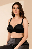 Vivisence Soft Bra Adjustable Straps Raises and Rounds the Breasts 1085, black