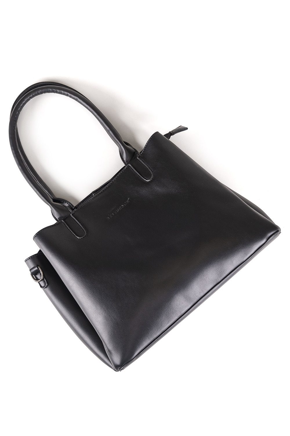 Vivisence Women's Tote Bag Triple Compartment Magnetic Closure, black