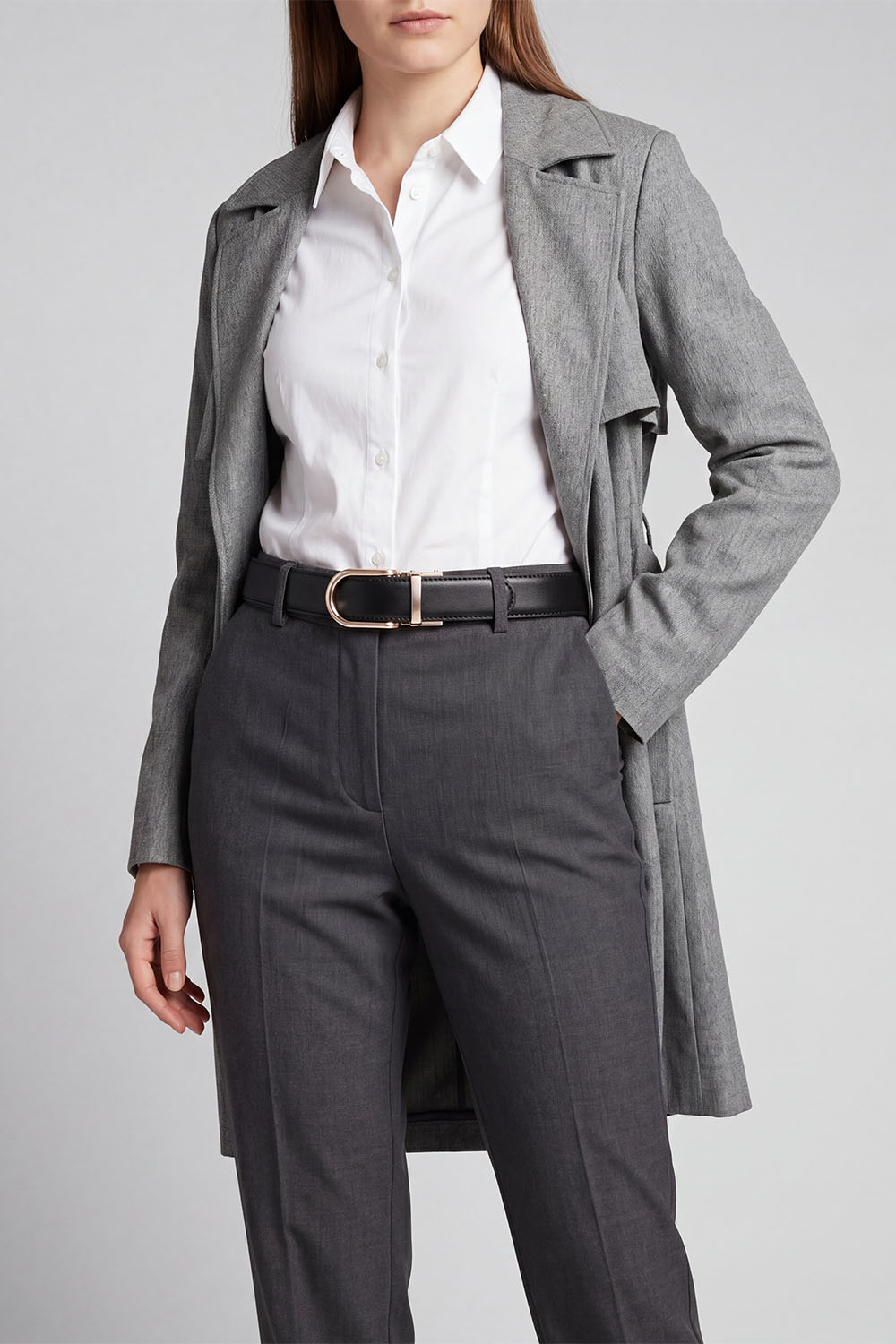 Vivisence Ceinture Femme Fermeture Serrage Slim Moderne Confort Quotidien P0005, noir
